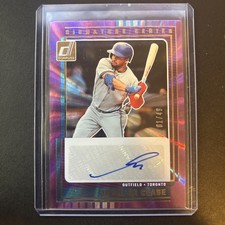 2025 Donruss Jonatan Clase Signature Series Purple Laser Auto #01/49 ~ Toronto