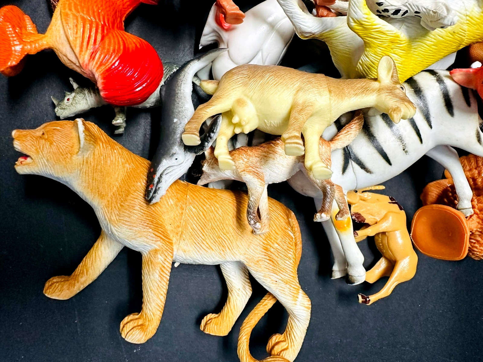 Lot 53+ Toy Animals Figure Zoo Wildlife Ocean Sea Farm Safari Hard Plastic 2.5Lb