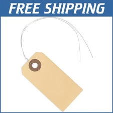 Environmentally Friendly Manila Labeling Tags with Wire - 500 Pack, Easy Attach