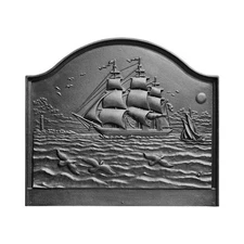 Pennsylvania Fireback - Large Clipper Ship Cast-iron Fireback