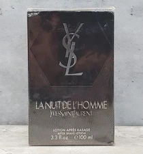 Vintage 2009 Yves Saint Laurent La Nuit De L'homme 100ml Aftershave Splash(READ)
