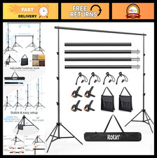 Adjustable 10x9ft Photo Backdrop Stand - Aluminum Alloy Support for Weddings, Pa