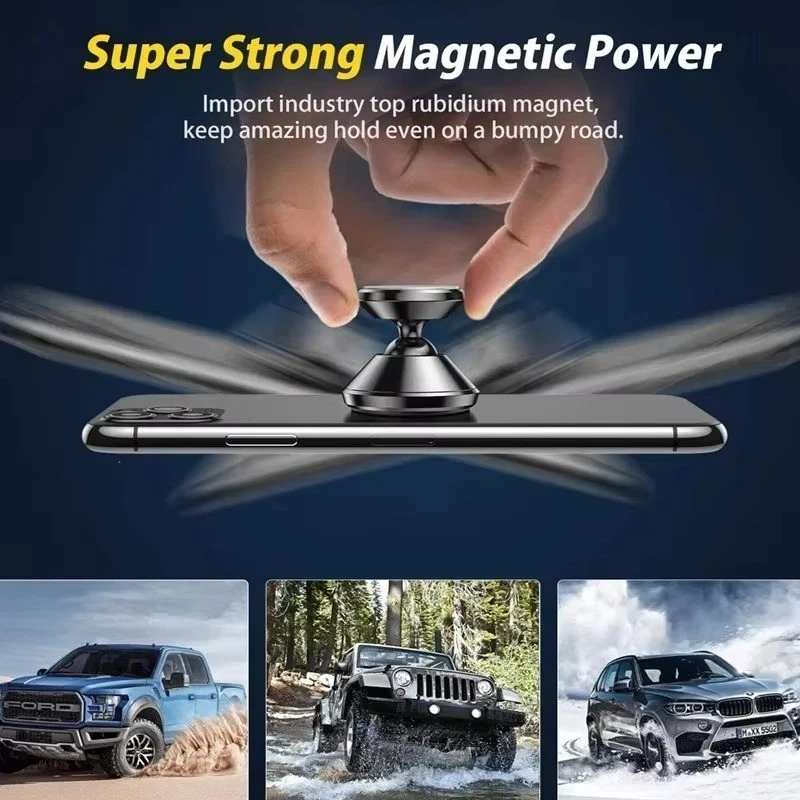 In Car Magnetic Phone Holder Mount Dashboard Dash Mobile Rotate 360 Swivel Stick - Image 2 of 4
