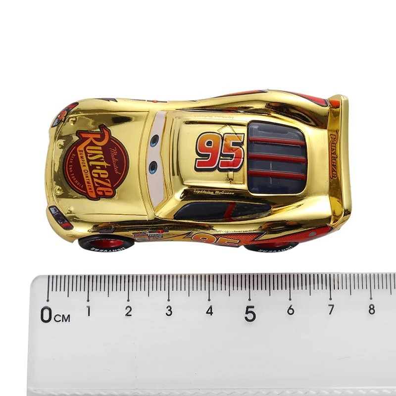 Disney Pixar Cars Cars1 Gold Metallic Lightning Mcqueen 1:55 Diecast Model Gifts