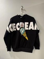 Billionaire Boys Club ICECREAM Unisex Crewneck Sweatshirt Black Size Small
