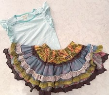 Matilda Jane sz 2 Twirling Tulle Skirt Girl you  me Tiered Ruffles