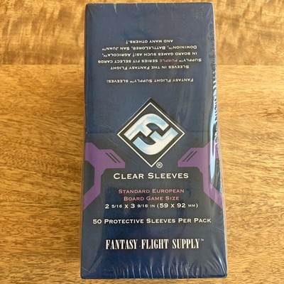 Fantasy Flight Supply 500 Standard European Board Game Sleeves | New/Sealed