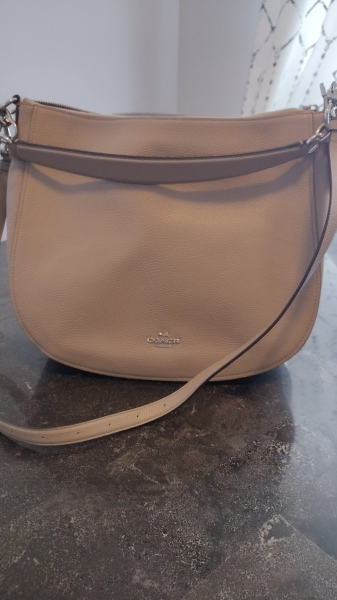 Coach Chelsea 32 Hobo Beechwood Pebbled Leather Shoulder Bag 58036