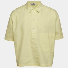 Hermes Yellow Cotton Oversized Polo TShirt M