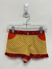 Matilda Jane SIZE 2 Red Tan/White Print Girl's Shorts