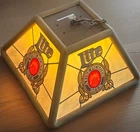 Vintage 1981 Miller Lite Hanging Pool Table Light Beer 20x20x12 WORKS Sign Lamp