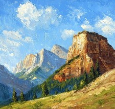 Made to Order Landscape Mountains Zion National Park Original Oil Painting
