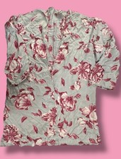 VICTORIA'S SECRET Silky Vintage Gold Label Robe Kimono M/L Gray No Waist Tie