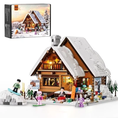 Funwhole / Lumibricks Retro House - F9041 Ski Lodge - m. Beleuchtung
