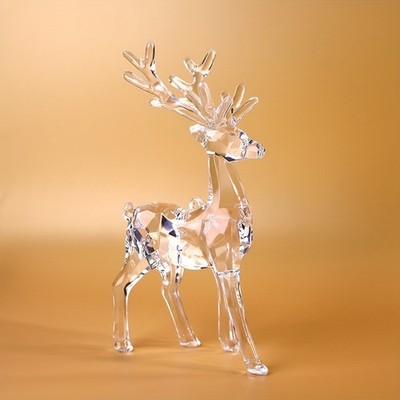 Kristallklare Resin Hirsch Figuren - elegante Art Deco Innen/Außen Deko