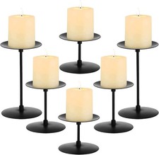Bla Pillar Candle Holders, Metal Pillar Candle Stand Fireplace