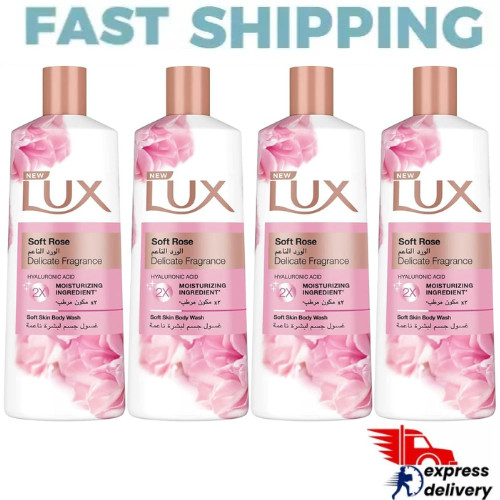 4X Lux Shower Gel Moisturising Body Wash Soft Rose for All Skin Types, 500ml