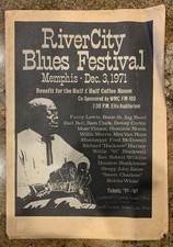 RIVER CITY BLUES FESTIVAL 1971 Memphis program paper Mississippi Fred McDowell