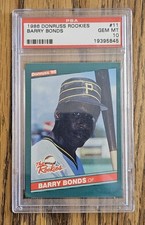1986 Donruss Rookies Barry Bonds PSA 10 #11 GEM MINT RC