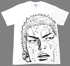 SLAM DUNK Sakuragi Hanamichi Face T-Shirt White Size S