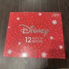 Disney 12 Days of Socks Women Size 4-10 Advent Calendar Damage Box Not Opened