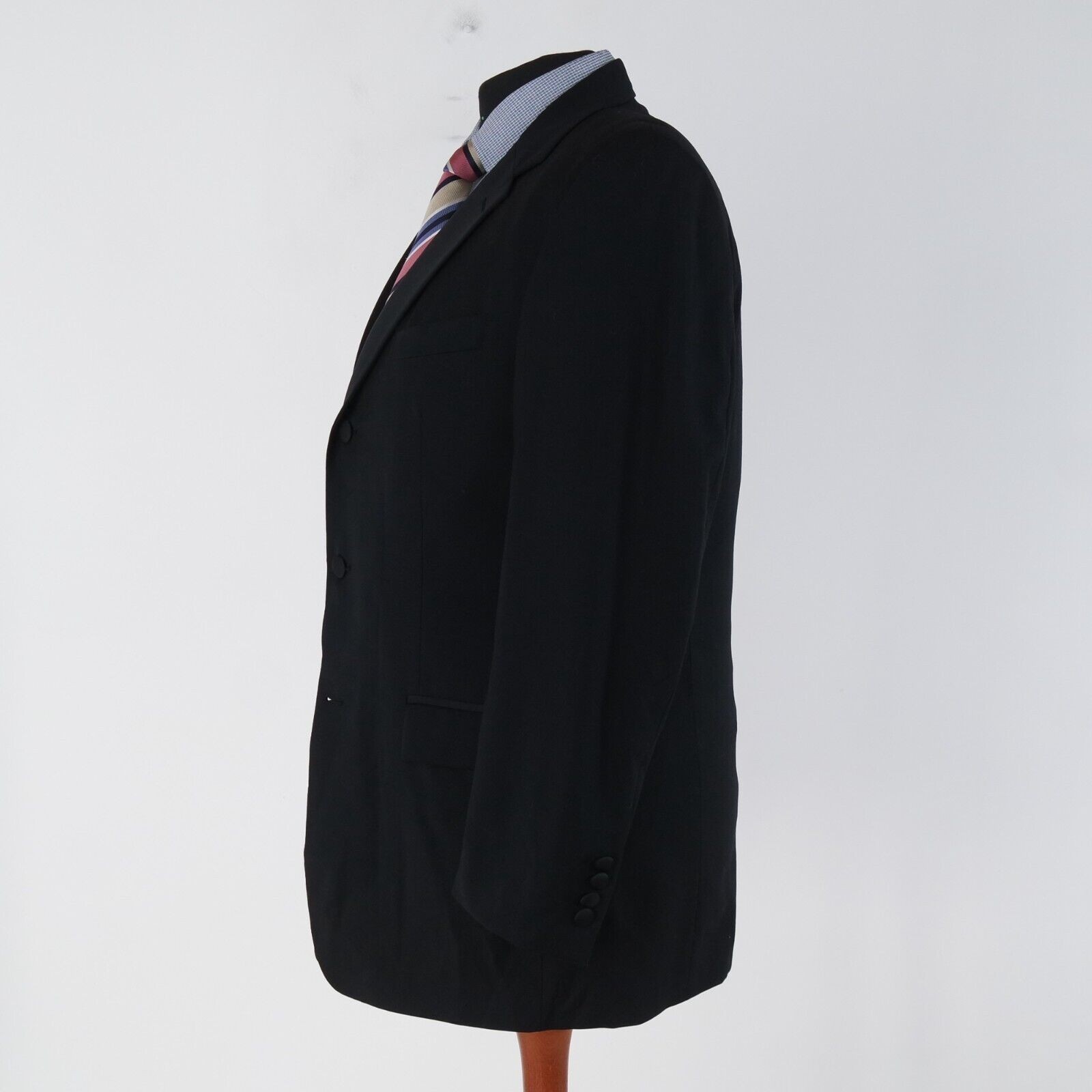 Mens CALVIN KLEIN Tuxedo Jacket 44R UK Size Black Wool Sport Coat Blazer thumbnail 5