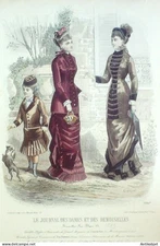 J.Dames & Demoiselles 1873 Fashion Engraving # 1584 (Old Fashion Plate)