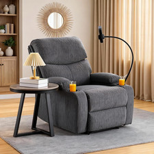 Cozy Recliner Chair with Cup Holders & Phone Holder for Living Room & Office