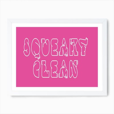 Quietschsauber Kunstdruck - Rosa 1 Bogen gerahmtes Wandbild Poster Leinwanddruck Bild