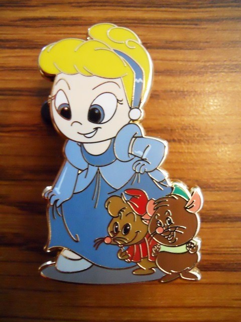Cinderella with Gus and Jaq Ball Gown ToonBaboonPins Disney Fantasy Pin