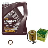 Inspektionspaket 5L Mannol Longlife 5W-30 FüR BMW E87 116I 118I 120I E81 E90