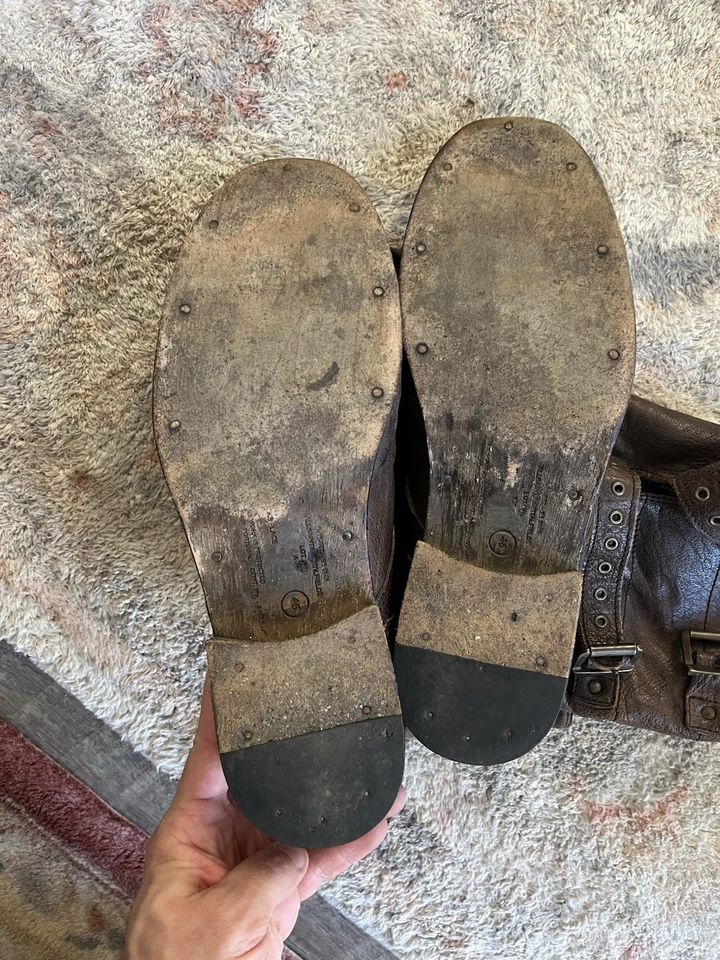 Botas All Saints Hechas a Mano (En Portugal) Para Hombre Doble Hebilla/Marrón/Talla 45/11. Foto 3 de 4