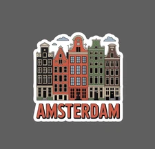 Amsterdam Sticker The Netherlands City Europe Gift Waterproof NEW