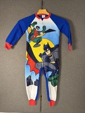 Vintage Batman Robin Dr. Denton Size 6 Footless Pajama Sleeper with Zip Up