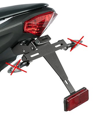Puig Kennzeichenhalter Set - Kawasaki Z125 / Ninja 125 2019-24 - 7788N