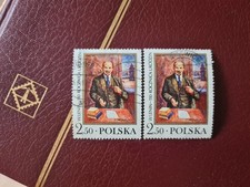 Polska Fehldruck Punkt W Briefmarken Znaczek 1980 Lenin 2,50 zł Paar
