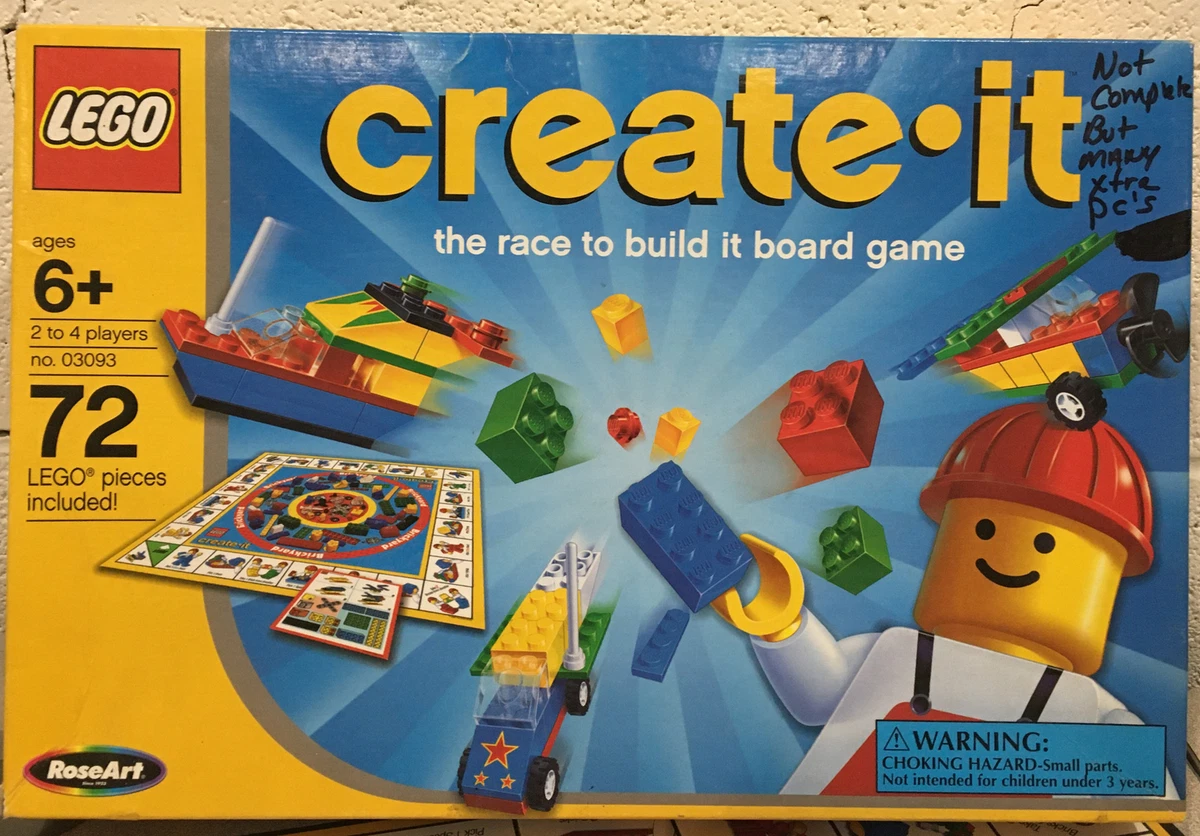 LEGO Creator Race To Build It Board Game 1999 Includes Bricks Replacement Parts