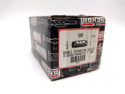 US Anchor DE14 1/4-1 Double Expansion Shield BOX of 100 Pieces