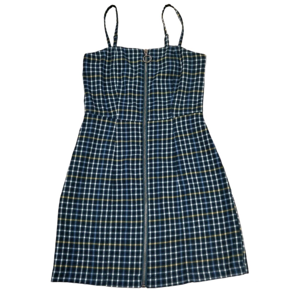 blue dress for baby girl 90s Blue Plaid Maxi Dress – Shopexile main image 0