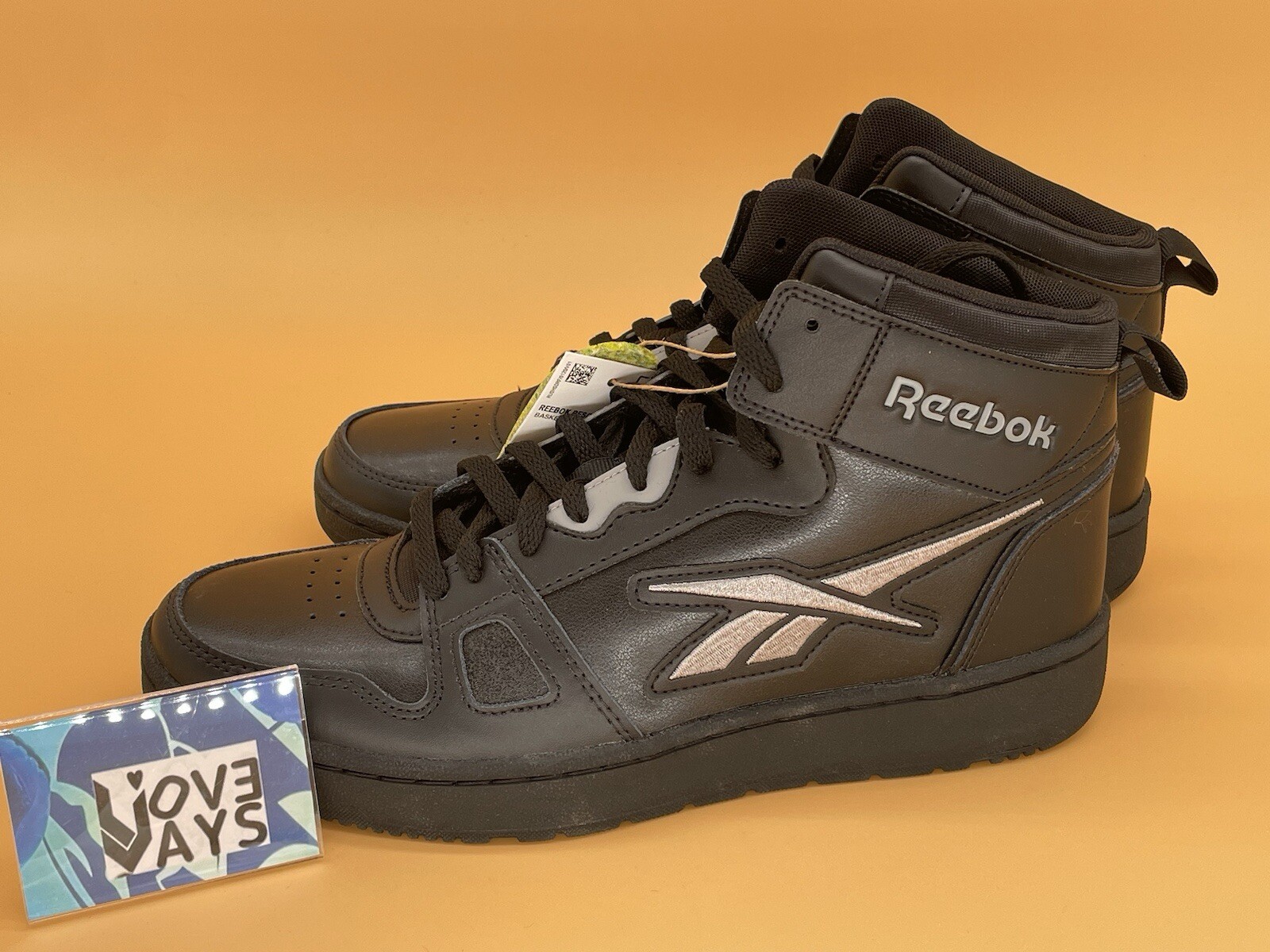 Size 9.5 Reebok Resonator Mid Men Basketball Shoes Black / Grey GZ2713