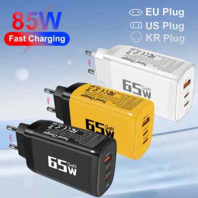 85 W USB Typ C Ladegerät QC3.0 Für IPhone 15 14 Pro MacBook Laptop Ipad Samsung