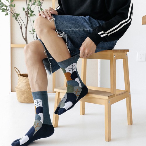 5Pairs Women Colorful Two Toe Finger Running Socks Ankle Sock Toe Socks US - Picture 15 of 15