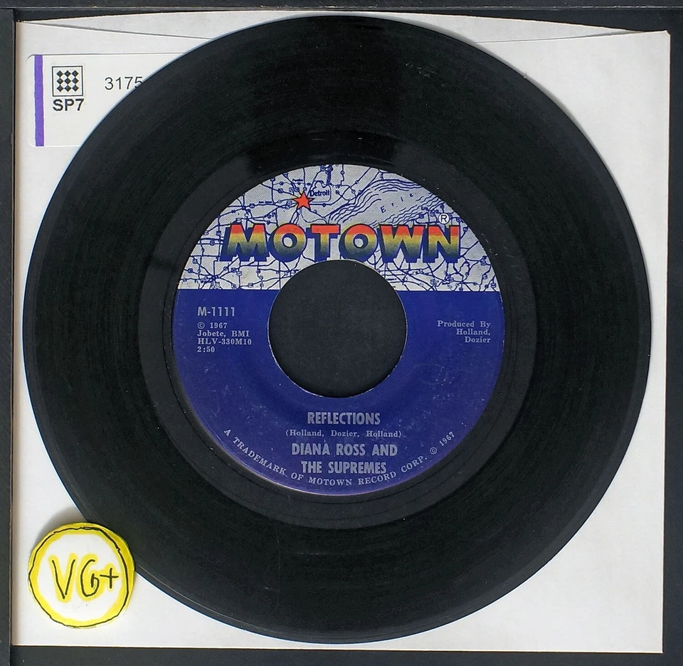Diana Ross & The Supremes - Reflections - 7" single 45rpm record Foto 2 de 3