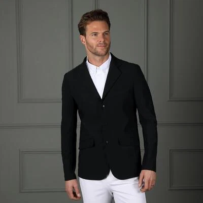 Chaqueta de exhibición Shires Aubrion Cambridge para hombre - negra - Imagen 1 de 3