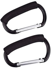 2 Pack Of X- Large Stroller Hooks Grocery Bag Holder Handle Carrier Tool