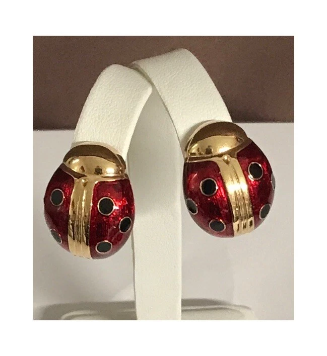 Dropship Ladybug Earrings Stud Hoop Dangle Ladybird Earring Stainless Clip  On Earrings Non Pierced Black Spot Red Charm Earrings For Girl Ladybug  Jewelry to Sell Online at a Lower Price  Doba