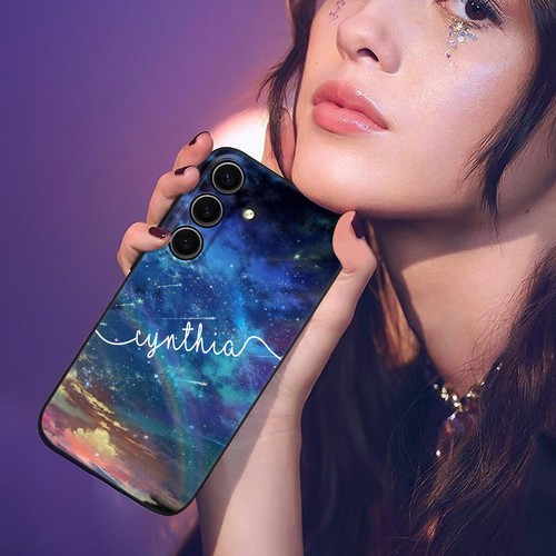 Planet Personalised Name Phone Case For Samsung Galaxy S24 A56 A16 A55 TPU Cover - Picture 18 of 45