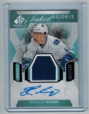 2015-16 SP GAME USED RONALDS KENINS ROOKIE AUTO JERSEY 107/149 CANUCKS