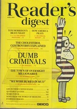 Reader's Digest April 2014 Dumb Criminals; Toni Morrison; How America Prays (Mag