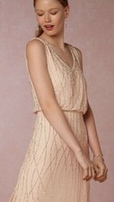 NWT Adrianna Papell x BHLDN BROOKLYN 16 Champagne Prom Formal Bridesmaid MOB